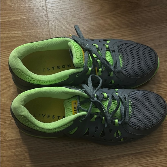 Gray and Neon Green Athletic Shoes - Picture 7 of 11